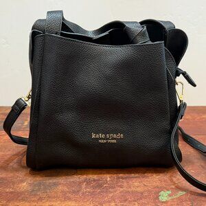 Kate Spade Black Leather Crossbody Purse New